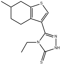 4-ETHYL-5-(6-METHYL-4,5,6,7-TETRAHYDRO-1-BENZOTHIEN-3-YL)-4H-1,2,4-TRIAZOLE-3-THIOL Struktur