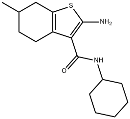 2-AMINO-N-CYCLOHEXYL-6-METHYL-4,5,6,7-TETRAHYDRO-1-BENZOTHIOPHENE-3-CARBOXAMIDE Struktur