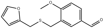 3-{[(2-FURYLMETHYL)THIO]METHYL}-4-METHOXYBENZALDEHYDE Struktur