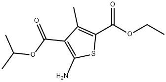 2-ETHYL 4-ISOPROPYL 5-AMINO-3-METHYLTHIOPHENE-2,4-DICARBOXYLATE Struktur