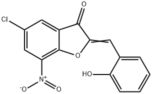 3(2H)-BENZOFURANONE, 5-CHLORO-2-[(2-HYDROXYPHENYL)METHYLENE]-7-NITRO- Struktur