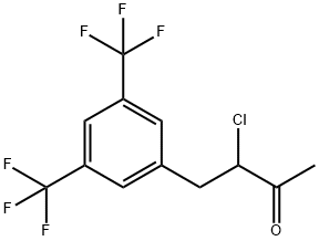 4-[3,5-bis(trifluoromethyl)phenyl]-3-chloro-2-butanone Struktur