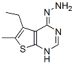 Thieno[2,3-d]pyrimidin-4(1H)-one, 5-ethyl-6-methyl-, hydrazone (9CI) Structure