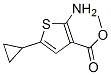 3-Thiophenecarboxylicacid,2-amino-5-cyclopropyl-,methylester(9CI) Struktur