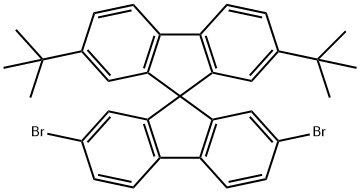 2,7-dibroMo-2',7'-di-tert-butyl-9,9'-spirobi[fluorene] Struktur