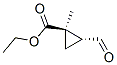 Cyclopropanecarboxylic acid, 2-formyl-1-methyl-, ethyl ester, (1R,2R)- (9CI) Struktur