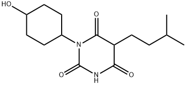 1-(4-Hydroxycyclohexyl)-5-isopentylbarbituric acid Struktur