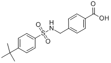 4-([[(4-TERT-BUTYLPHENYL)SULFONYL]AMINO]METHYL)BENZOIC ACID Struktur