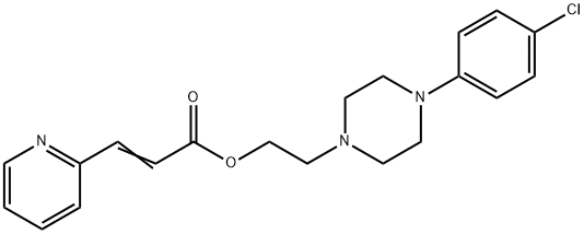 2-Pyridineacrylic acid 2-[4-(p-chlorophenyl)-1-piperazinyl]ethyl ester Struktur