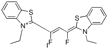 Benzothiazolium, 3-ethyl-2-3-(3-ethyl-2(3H)-benzothiazolylidene)-1,3-difluoro-1-propenyl-, iodide Struktur