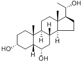 5 beta-pregnane-3 alpha,6 alpha,20 alpha-triol Struktur