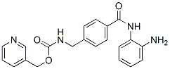 pyridin-3-ylmethyl N-[[4-[(2-aminophenyl)carbamoyl]phenyl]methyl]carbamate Struktur