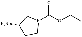 1-Pyrrolidinecarboxylicacid,3-amino-,ethylester,(3S)-(9CI) Struktur