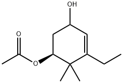 4-Cyclohexene-1,3-diol,5-ethyl-6,6-dimethyl-,1-acetate,(1S)-(9CI) Struktur