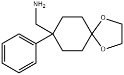 (8-Phenyl-1,4-dioxaspiro[4.5]dec-8-yl)MethanaMine Struktur