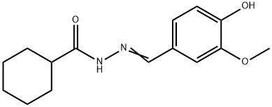 N'-(4-hydroxy-3-methoxybenzylidene)cyclohexanecarbohydrazide Struktur