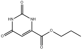 4-PyriMidinecarboxylic acid, 1,2,3,6-tetrahydro-2,6-dioxo-, propyl ester Struktur