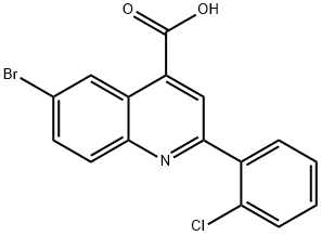 6-BROMO-2-(2-CHLOROPHENYL)QUINOLINE-4-CARBOXYLIC ACID Struktur