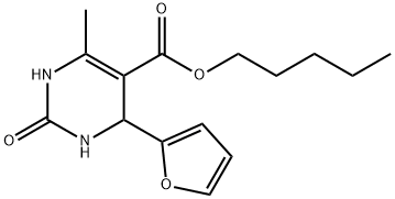 5-Pyrimidinecarboxylicacid,4-(2-furanyl)-1,2,3,4-tetrahydro-6-methyl-2-oxo-,pentylester(9CI) Struktur