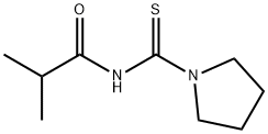 Propanamide, 2-methyl-N-(1-pyrrolidinylthioxomethyl)- (9CI) Struktur