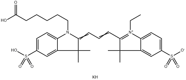 CYANINE 3 MONOFUNCTIONAL HEXANOIC ACID DYE, POTASSIUM SALT Struktur