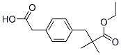 Benzenepropanoic acid, 4-(carboxymethyl)--alpha-,-alpha--dimethyl-, -alpha--ethyl ester (9CI) Struktur