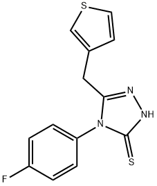 4-(4-FLUOROPHENYL)-5-(3-THIENYLMETHYL)-4H-1,2,4-TRIAZOLE-3-THIOL Struktur