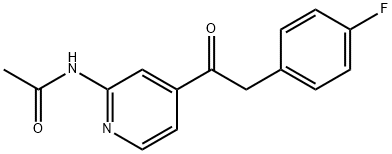 N-{4-[2-(4-Fluorophenyl)-acetyl]-pyridin-2-yl}-acetaMide Struktur