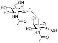 2-Acetamido-2-deoxy-6-O-(β-D-2-acetamido-2-deoxyglucopyranosyl)-α-D-galactopyranose Struktur