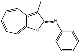 Benzenamine,  N-(3-methyl-2H-cyclohepta[b]furan-2-ylidene)-  (9CI) Struktur