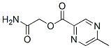 Pyrazinecarboxylic acid, 5-methyl-, 2-amino-2-oxoethyl ester (9CI) Struktur