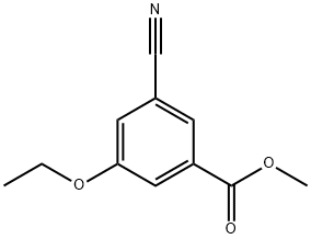 Benzoic acid, 3-cyano-5-ethoxy-, methyl ester (9CI) Struktur