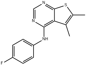 N-(4-Fluorophenyl)-5,6-dimethylthieno[2,3-d]pyrimidin-4-amine|N-(4-氟苯基)-5,6-二甲基噻吩并[2,3-D]嘧啶-4-胺