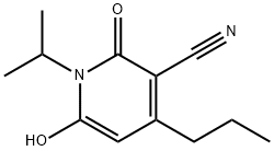 3-Pyridinecarbonitrile, 1,2-dihydro-6-hydroxy-1-(1-methylethyl)-2-oxo-4-propyl- (9CI) Struktur