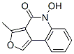 Furo[3,4-c]quinolin-4(5H)-one, 5-hydroxy-3-methyl- (9CI) Struktur