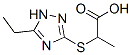 Propanoic acid, 2-[(5-ethyl-1H-1,2,4-triazol-3-yl)thio]- (9CI) Struktur