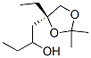 1,3-Dioxolane-4-ethanol,alpha,4-diethyl-2,2-dimethyl-,(4R)-(9CI) Struktur