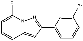 2-(3-BROMOPHENYL)-7-CHLOROPYRAZOLO[1,5-A]PYRIDINE Struktur