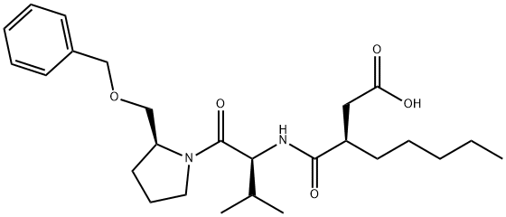 3-(R)-[1-(2-(S)-BENZYLOXYMETHYL-PYRROLIDINE-1-CARBONYL)-2-(S)-METHYL-PROPYLCARBAMOYL)-OCTANOIC ACID TERT-BUTYL ESTER Struktur