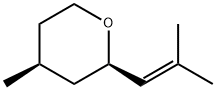 4-methyl-2-(2-methylprop-1-enyl)oxane Struktur