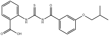 2-[[[[3-(2-METHYLPROPOXY)BENZOYL]AMINO]THIOXOMETHYL]AMINO]-BENZOIC ACID Struktur