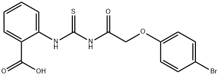 2-[[[[(4-BROMOPHENOXY)ACETYL]AMINO]THIOXOMETHYL]AMINO]-BENZOIC ACID Struktur