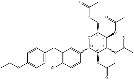 Dapagliflozin Tetraacetate Struktur