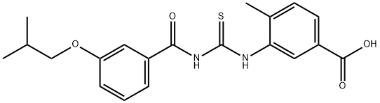 4-METHYL-3-[[[[3-(2-METHYLPROPOXY)BENZOYL]AMINO]THIOXOMETHYL]AMINO]-BENZOIC ACID Struktur