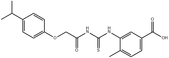 4-METHYL-3-[[[[[4-(1-METHYLETHYL)PHENOXY]ACETYL]AMINO]THIOXOMETHYL]AMINO]-BENZOIC ACID Struktur