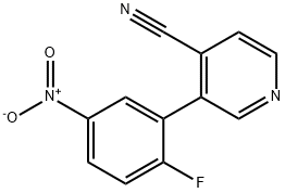 4-Pyridinecarbonitrile,  3-(2-fluoro-5-nitrophenyl)- Struktur