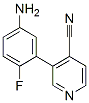 4-Pyridinecarbonitrile,  3-(5-amino-2-fluorophenyl)- Struktur