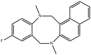 10-FLUORO-7,13-DIMETHYL-7,8,13,14-TETRAHYDROBENZO[F]NAPHTHO[2,1-B][1,5]DIAZOCINE Struktur