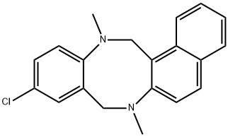 10-CHLORO-7,13-DIMETHYL-7,8,13,14-TETRAHYDROBENZO[F]NAPHTHO[2,1-B][1,5]DIAZOCINE Struktur