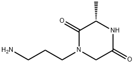 2,5-Piperazinedione,1-(3-aminopropyl)-3-methyl-,(3S)-(9CI) Struktur